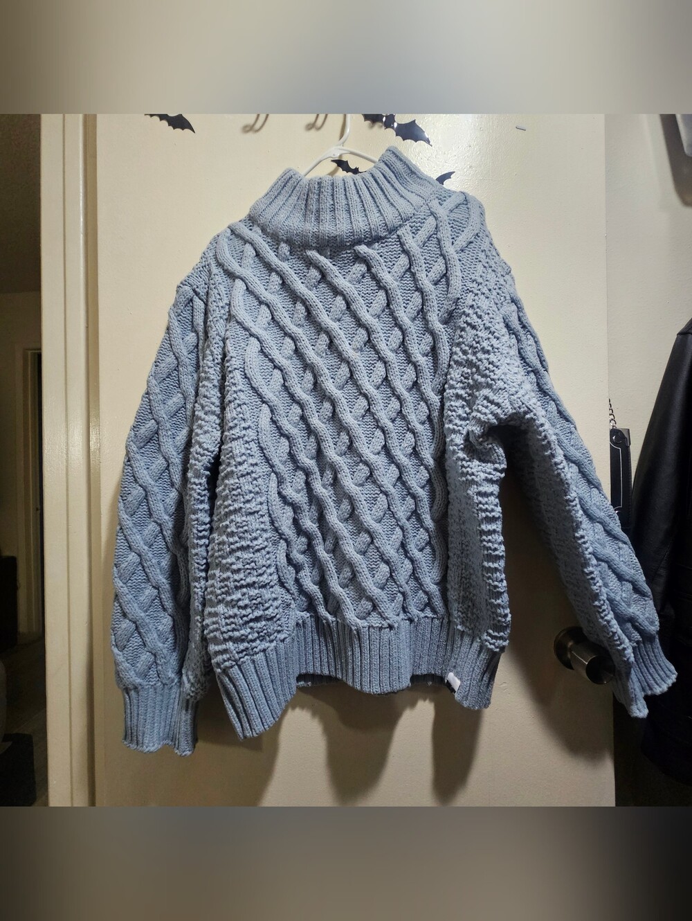 Theory Light Gray Ribbed Crewneck Sweater